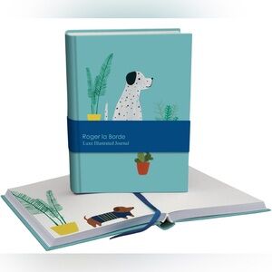 Dog Illustrated Journal Themed Notebook 272 Pages B6 Size - Great Gift Hardback